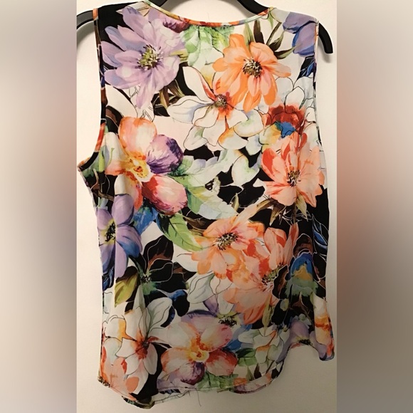 Spence multicolor, floral sleeveless blouse size large - Picture 7 of 8